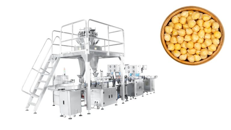 Cooked Chickpea Tin Can Filler Sealer Line