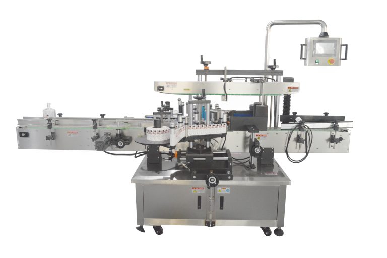 Double sides self adhesive bottle labeling machine